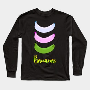 Color Bananas Design Long Sleeve T-Shirt